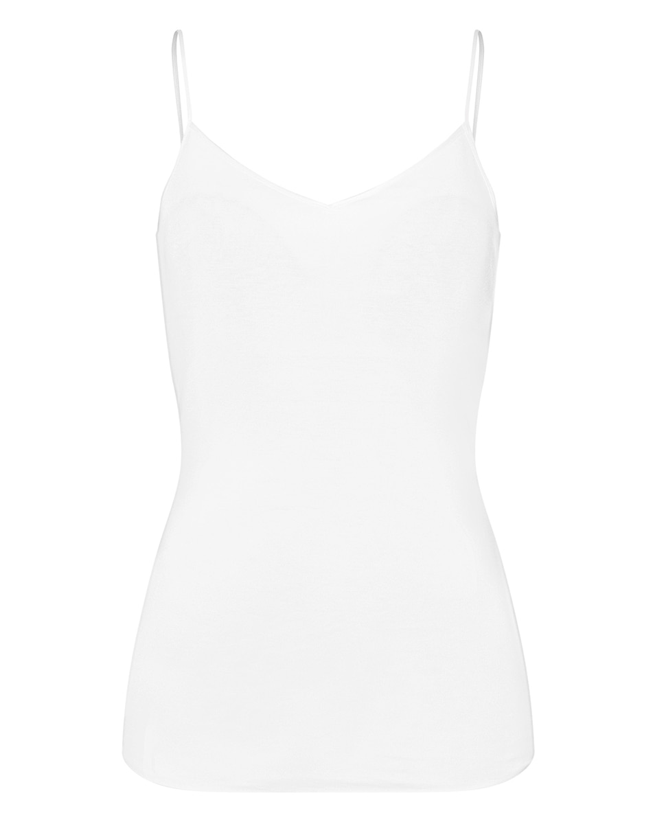 T-shirt de alças com copas Branco-5