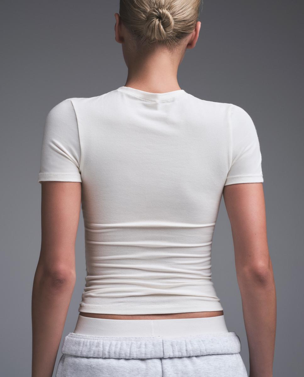 T-shirt de Algodão Suave e Transpirável, Ideal para Criar Looks Cómodos e Versáteis. Mármore-3
