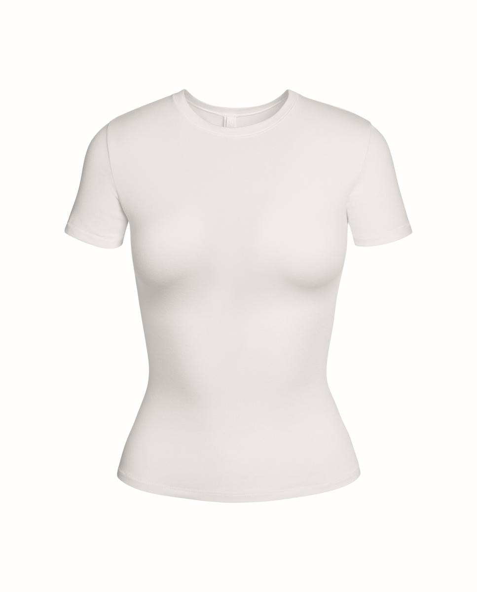 T-shirt de Algodão Suave e Transpirável, Ideal para Criar Looks Cómodos e Versáteis. Mármore-4