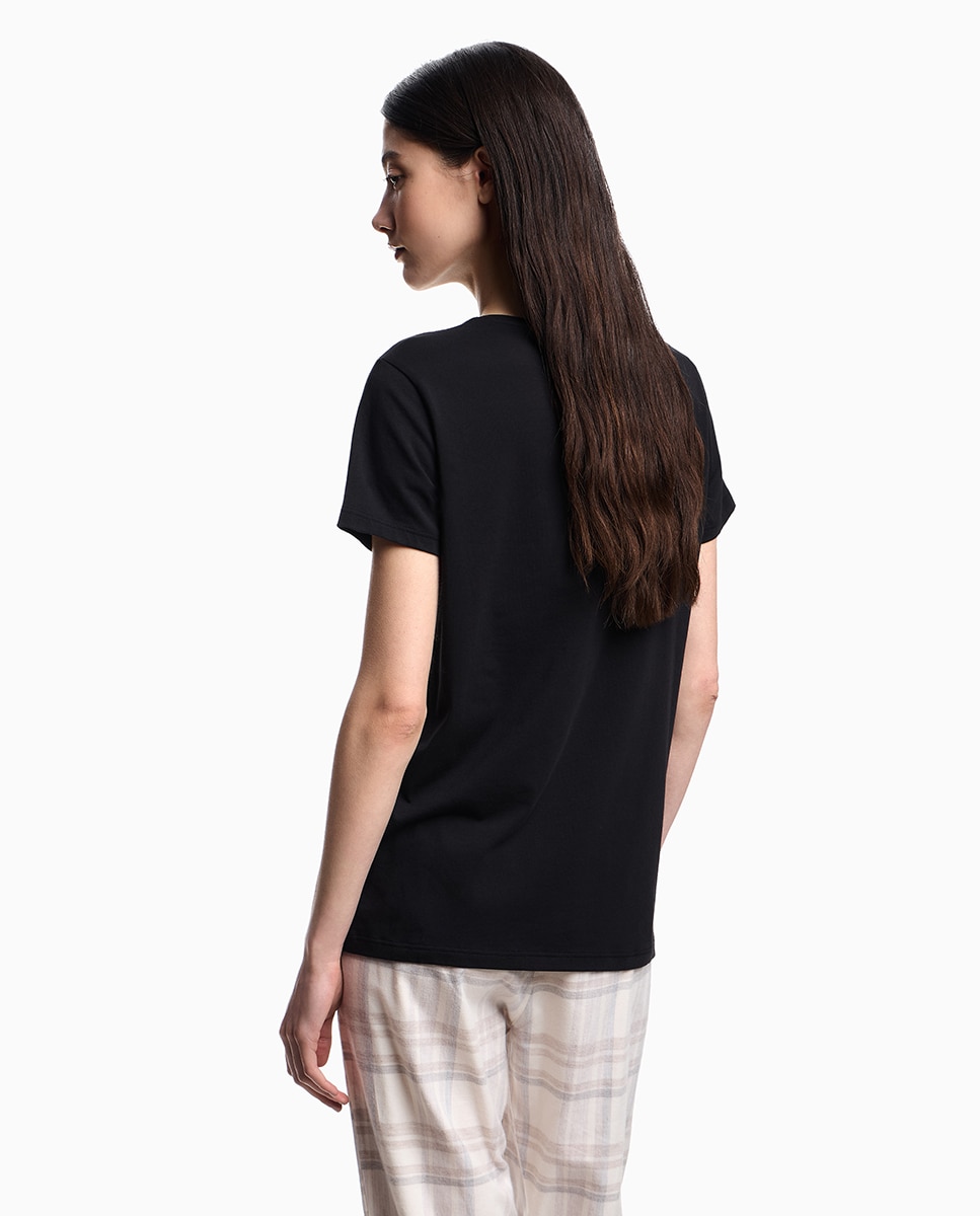 T-shirt Básica de Algodão "Essential Cotton" Preto-2