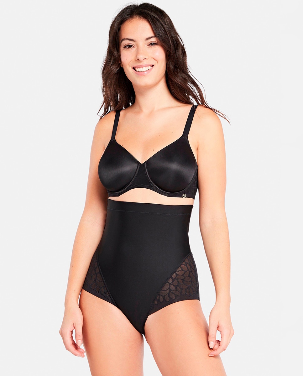 Cueca Adelgaçante com Cintura Subida Preto-3
