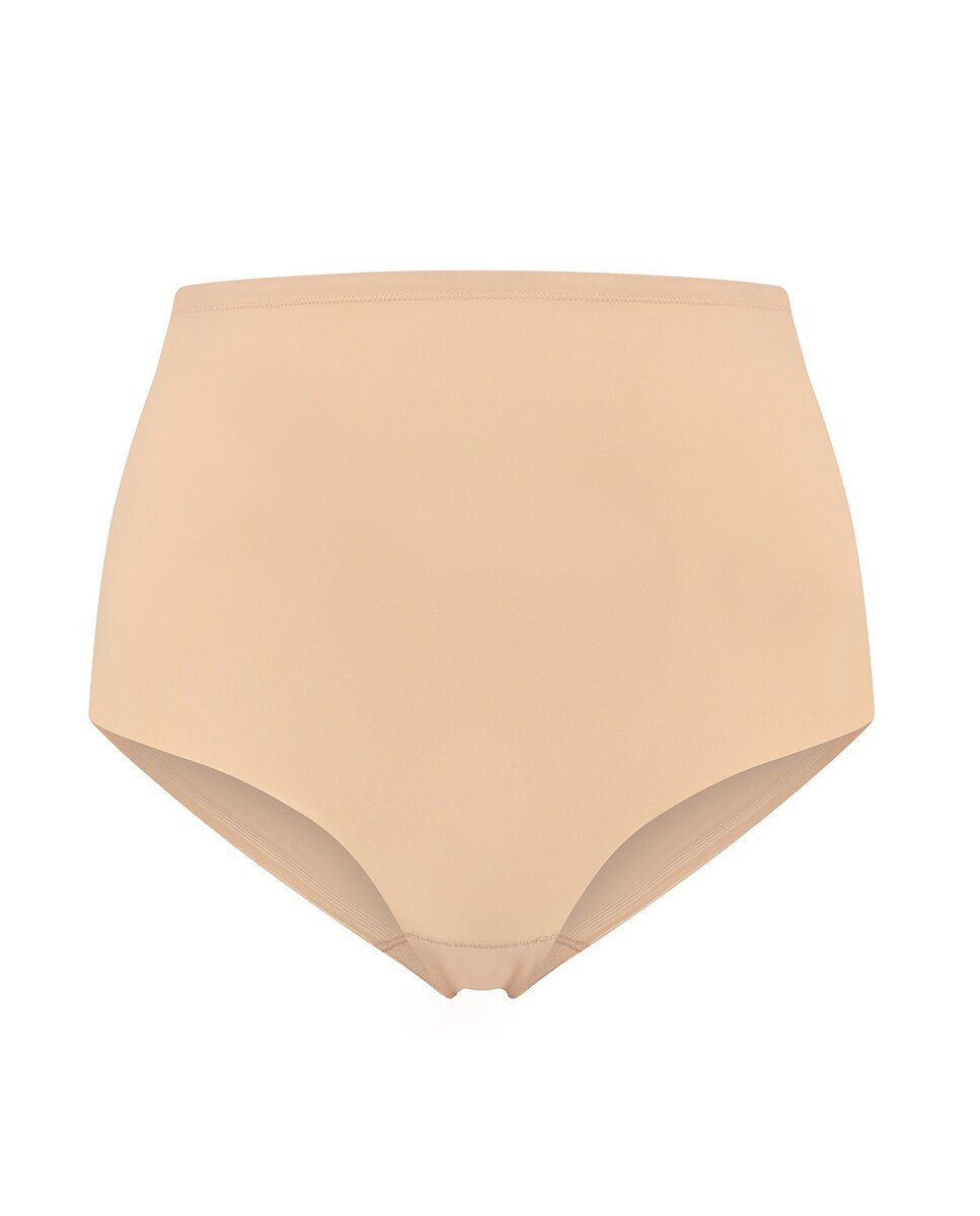 Cueca Adelgaçante Invisível de Controlo Firme e Cintura Média Bege-3