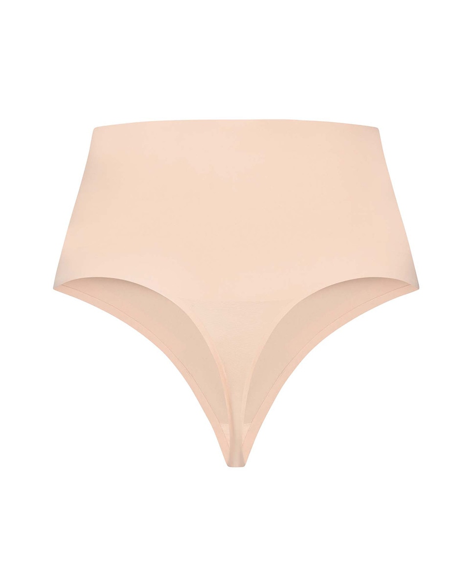 Tanga Adelgaçante de Controlo Super Firme de Abdómen com Cintura Média Bege-4
