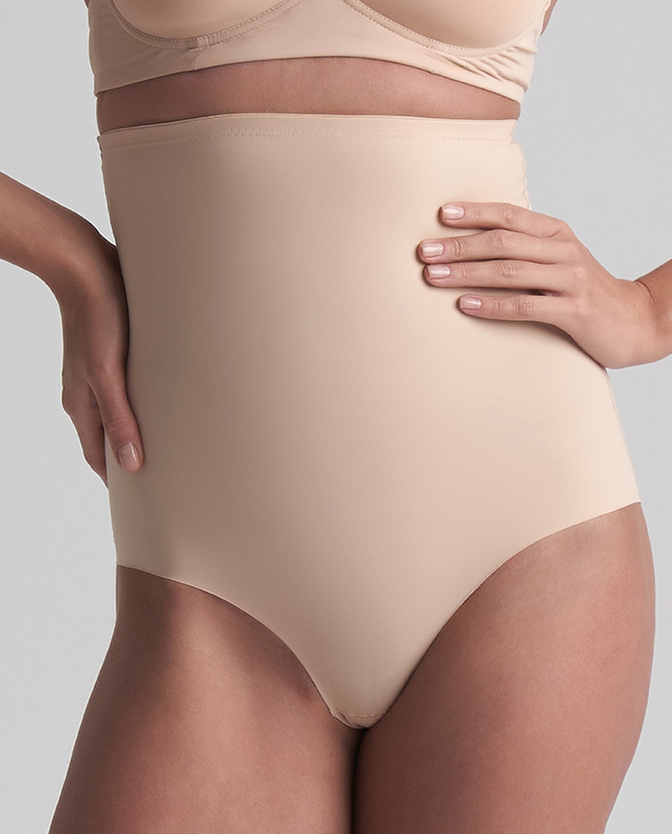 Imagen 1 de Braga reductora contro firme cintura alta sin costuras - Bye Bra - Beige Beige