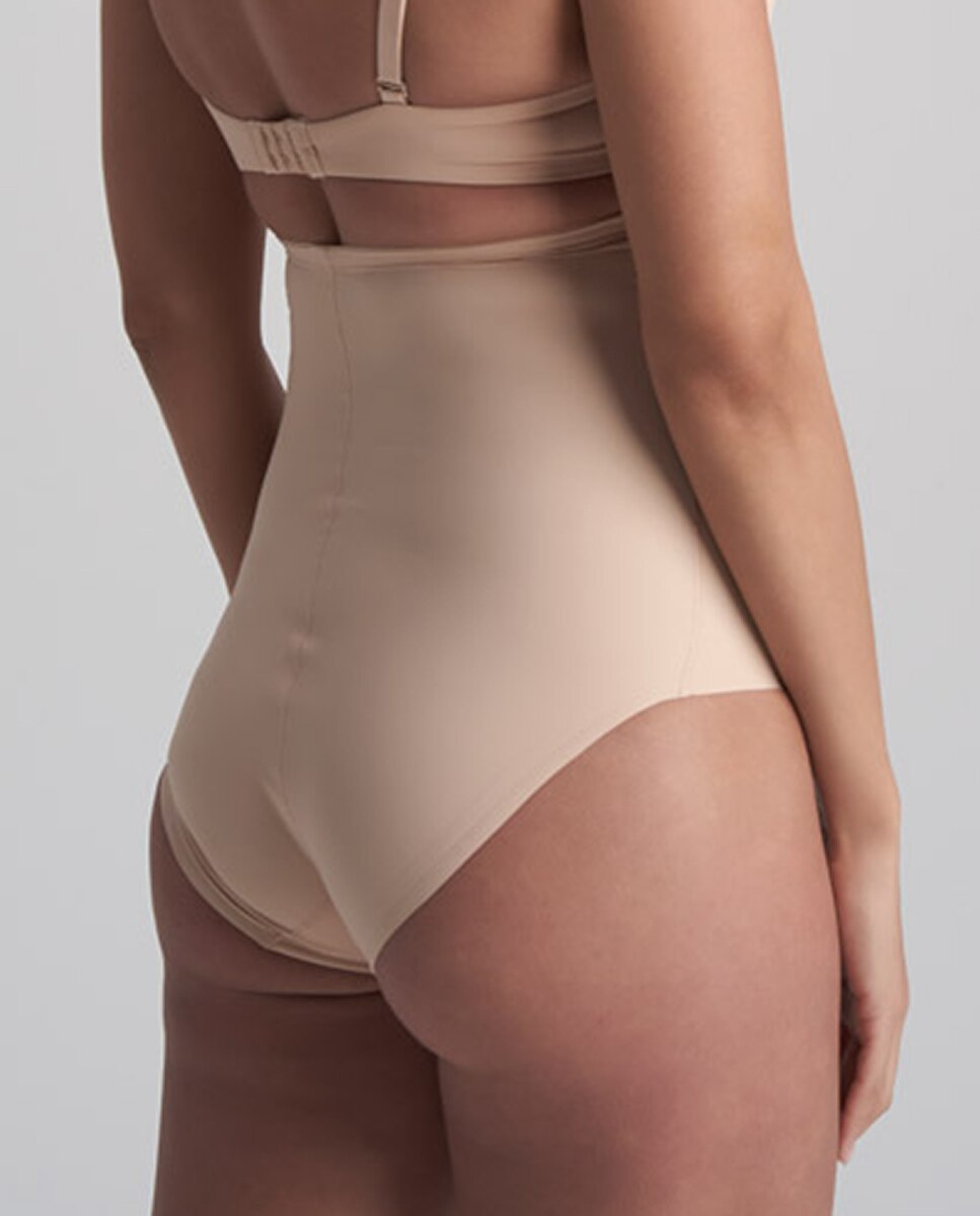 Imagen 2 de Braga reductora contro firme cintura alta sin costuras - Bye Bra - Beige Beige