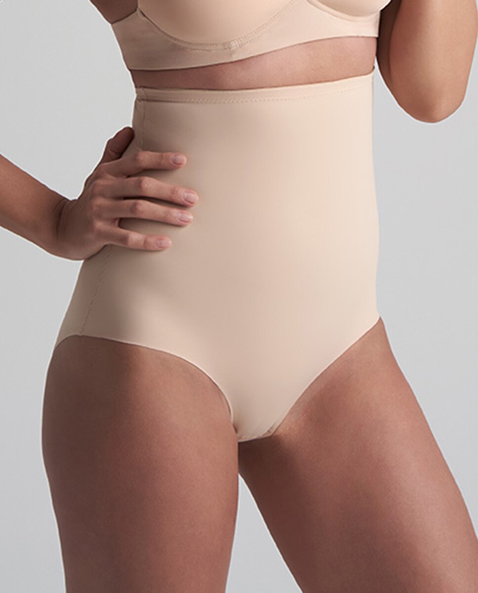 Imagen 3 de Braga reductora contro firme cintura alta sin costuras - Bye Bra - Beige Beige