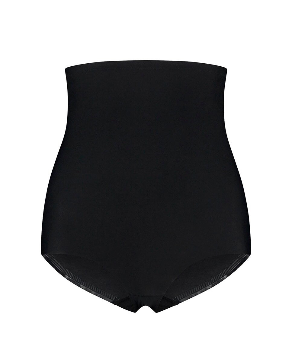 Cueca Adelgaçante de Controlo Firme com Cintura Subida e sem Costuras Preto-4