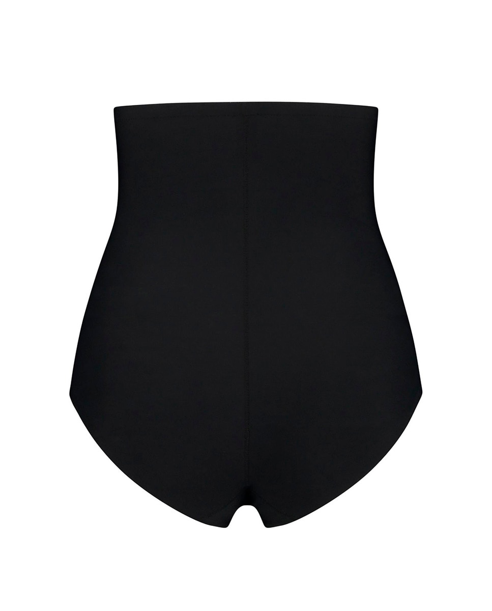Cueca Adelgaçante de Controlo Firme com Cintura Subida e sem Costuras Preto-5