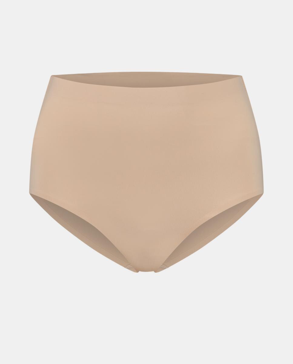 Cueca Adelgaçante de Cintura Média de Controlo Ligeiro Suaves e Invisíveis Bege-5