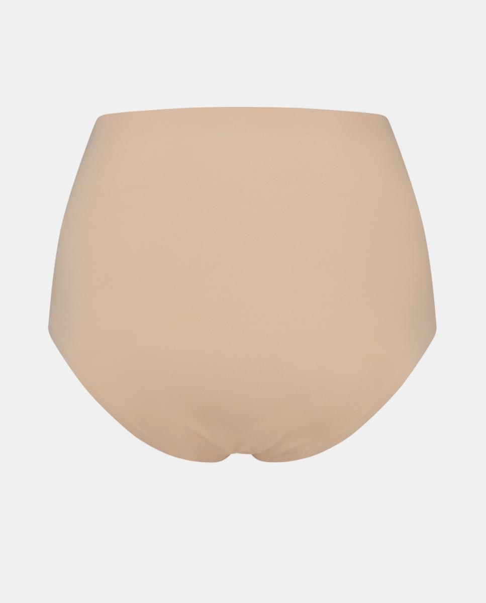 Cueca Adelgaçante de Cintura Média de Controlo Ligeiro Suaves e Invisíveis Bege-6
