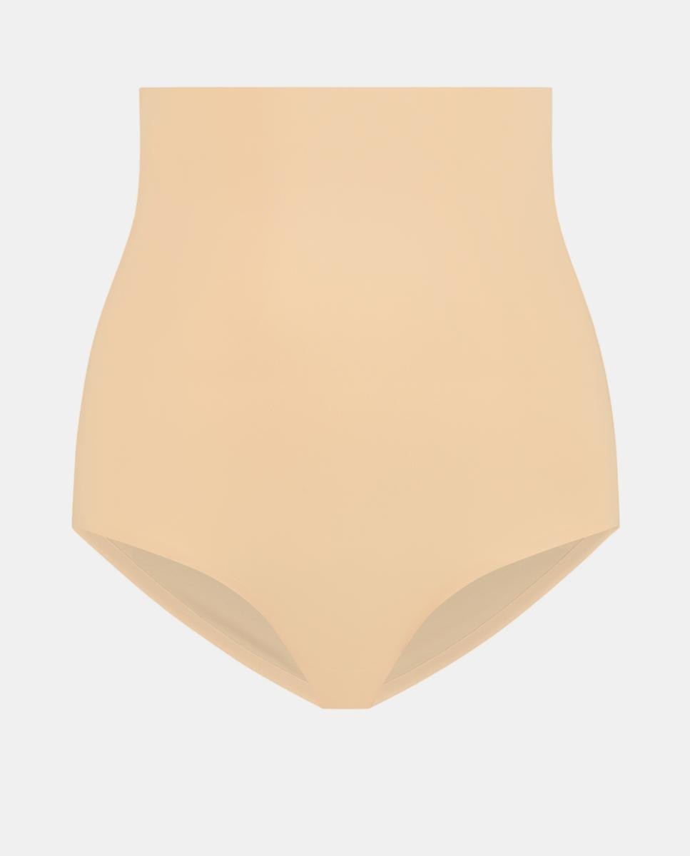 Cueca Adelgaçante de Cintura Subida de Controlo Ligeiro Suaves e Invisíveis Bege-5