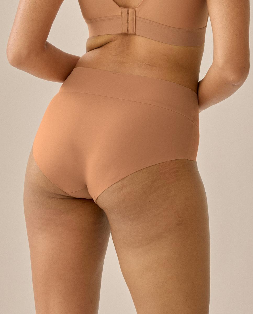 Cueca de Cintura Subida Castanho-claro-2