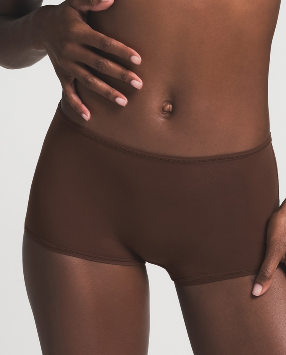 Imagen 1 de Braga tipo bóxer cómoda de mujer - Skims - Marrón Marrón