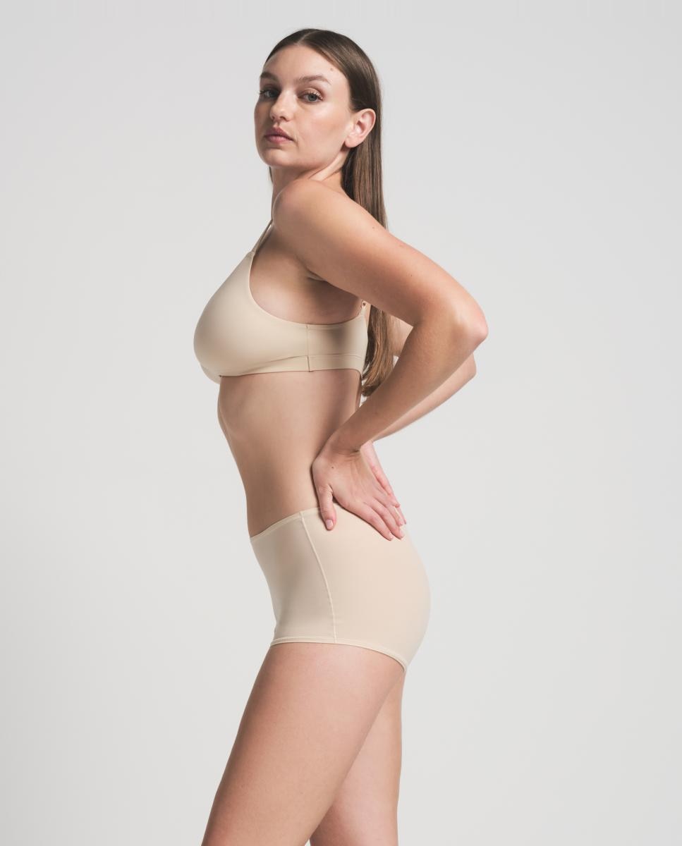Imagen 2 de Braga tipo bóxer cómoda de mujer - Skims - Beige Beige