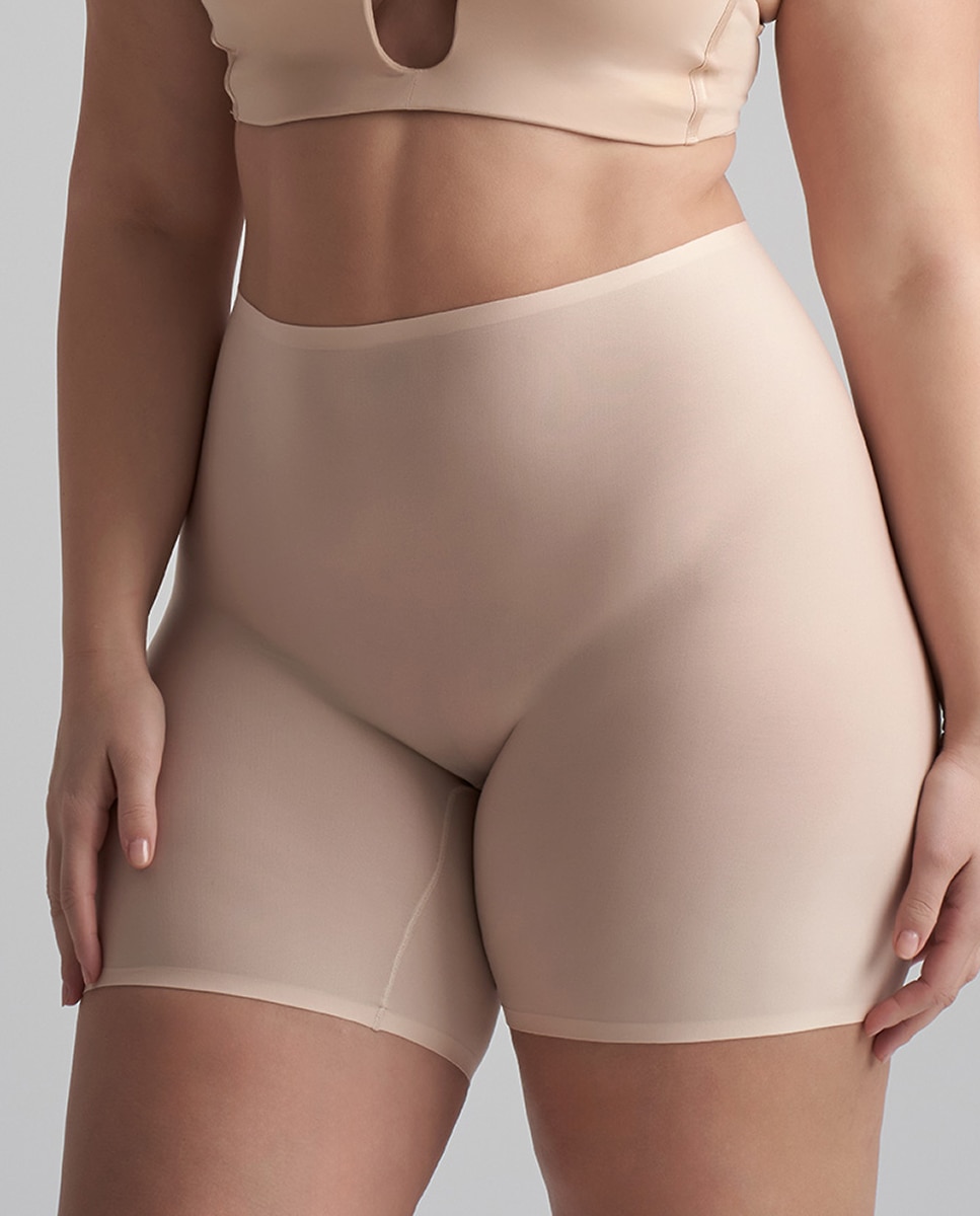 Imagen 1 de Pantalón short reductor control ligero cintrua alta elástico - Bye Bra - Beige Beige