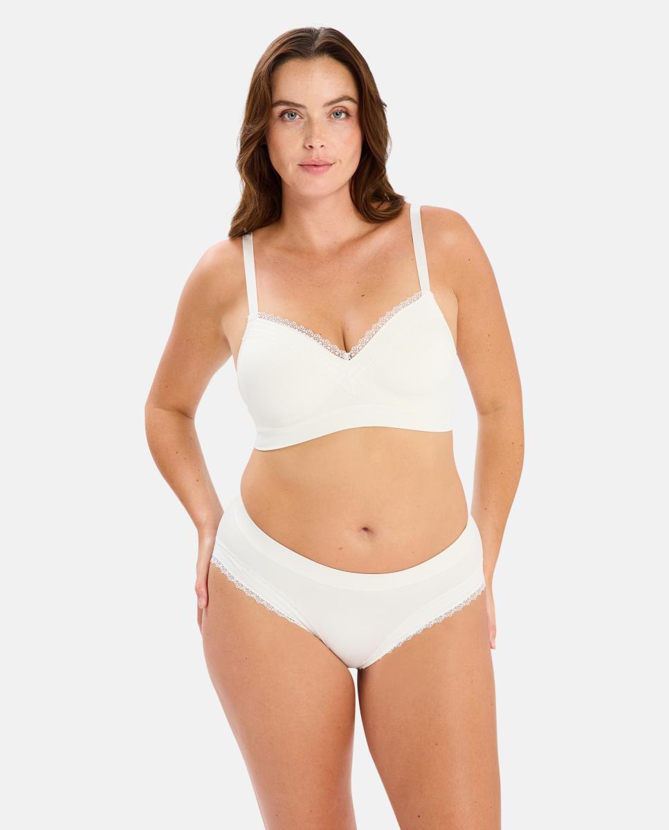 Sujetador top sin aro sin costuras - Sans Complexe - Blanco Blanco-3