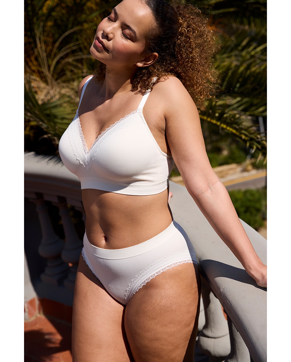 Sujetador top sin aro sin costuras - Sans Complexe - Blanco Blanco-4