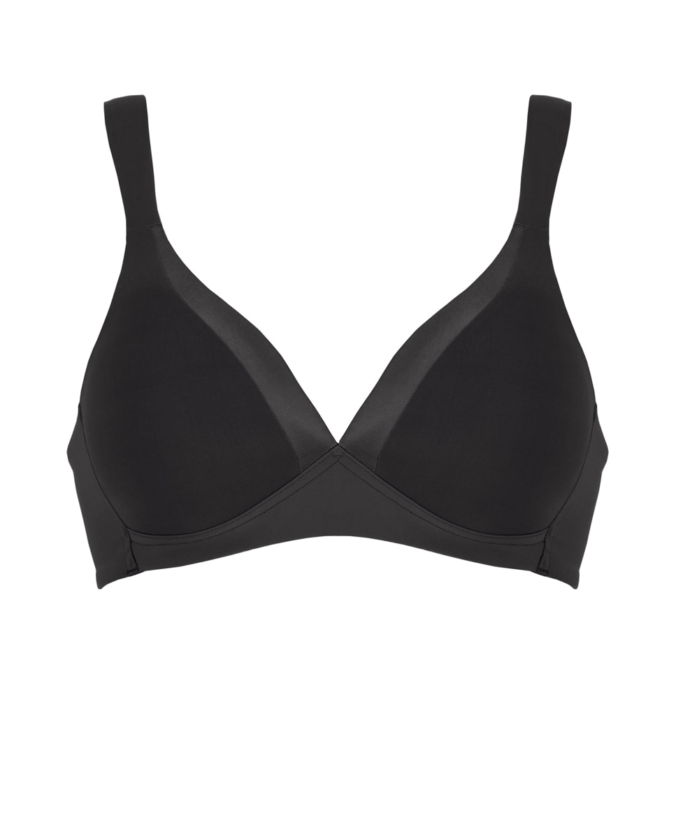 Sujetador Sin Aros Con Foam Y Tirantes Acolchados - Naturana - Negro Negro-5