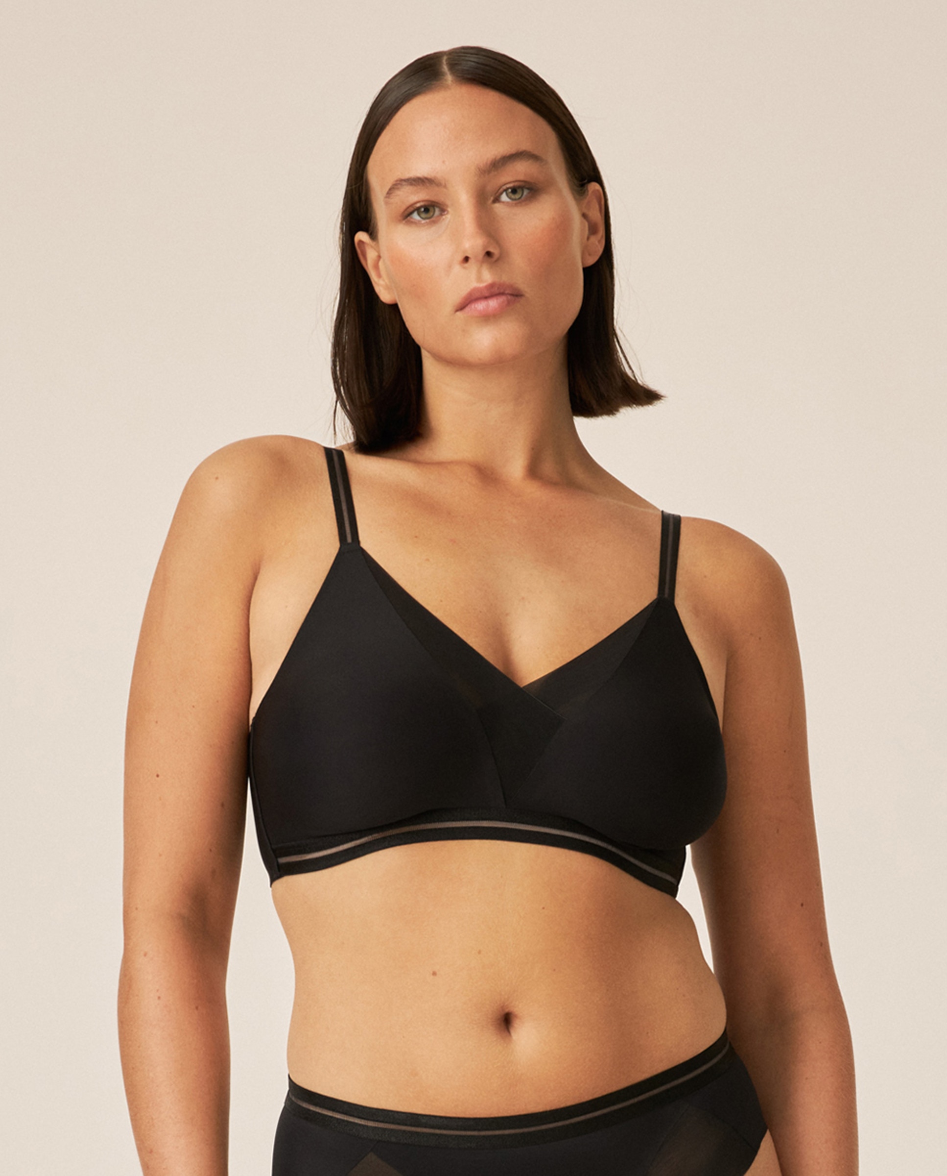 Sujetador Capacidad Sin Aros Tejido Suave - Naturana - Negro Negro-1