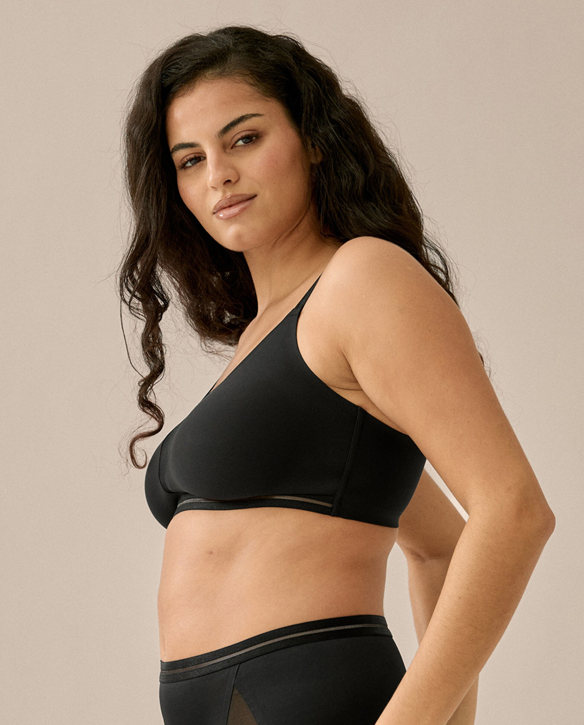 Sujetador Capacidad Sin Aros Tejido Suave - Naturana - Negro Negro-4