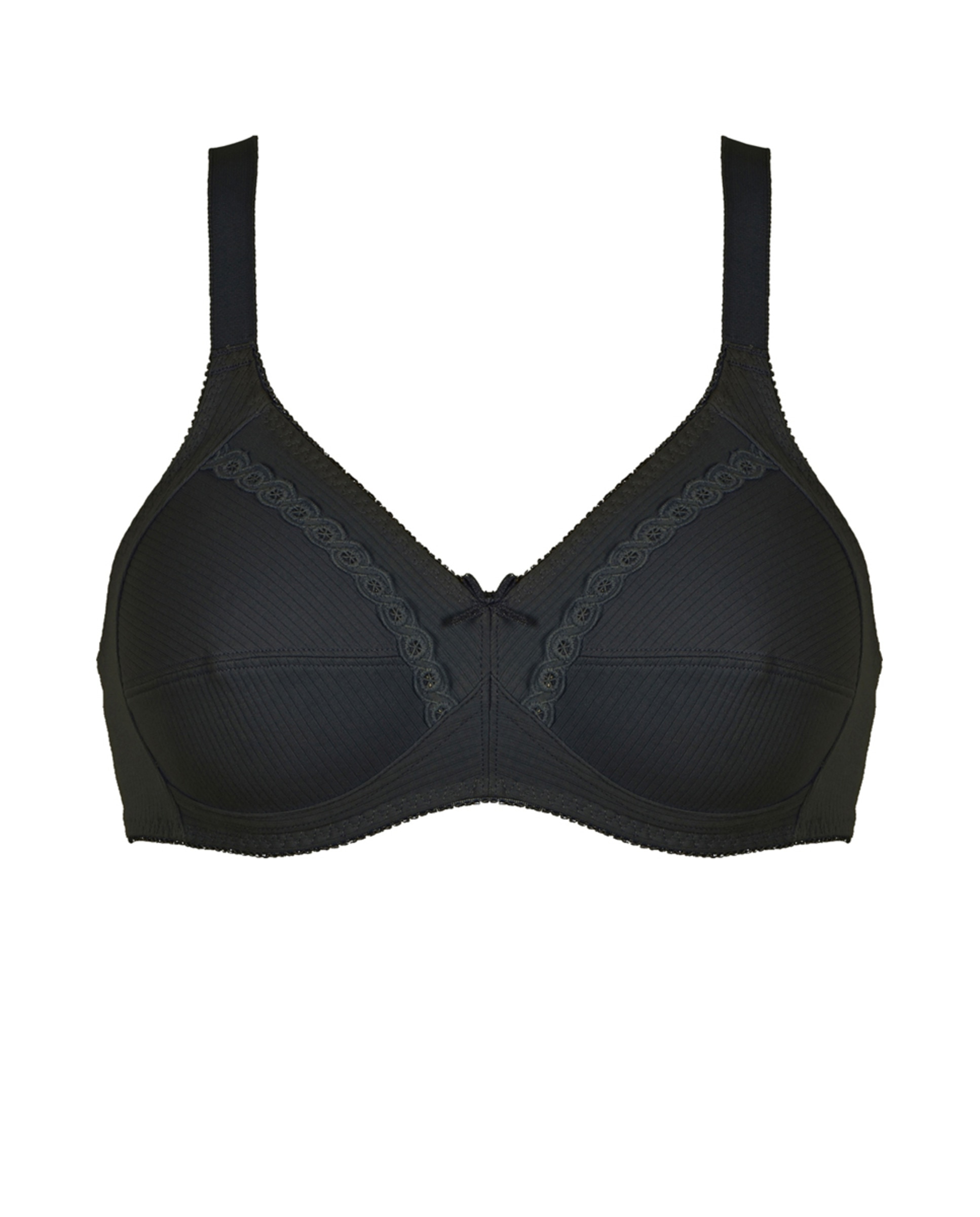 Sujetador 100% Algodon Sin Aro - Naturana - Negro Negro-2