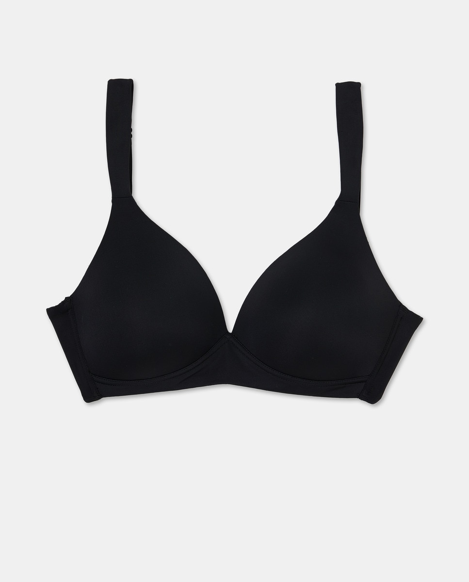 Sujetador Sin Aros Con Foam Y Tirantes Acolchados - Naturana - Negro Negro-4
