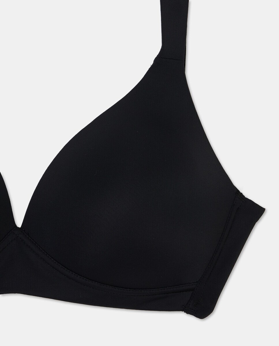 Sujetador Sin Aros Con Foam Y Tirantes Acolchados - Naturana - Negro Negro-5