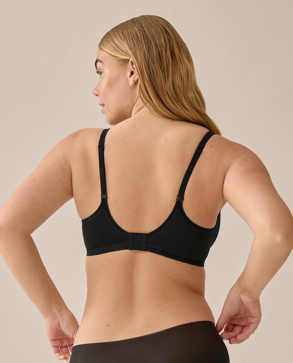 Sujetador Sin Aros Talla Camiseta Multiposicion - Naturana - Negro Negro-2