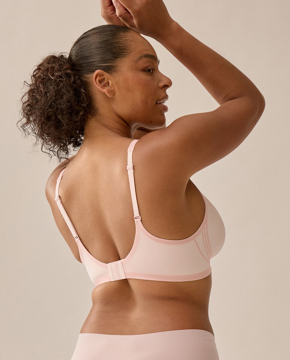 Soutien sem Aros Tipo T-shirt Multiposições Rosa-claro-2