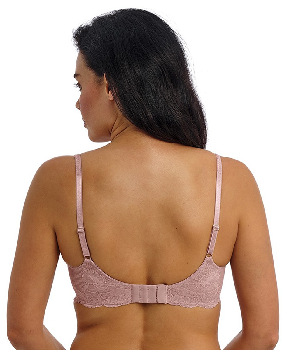 Bralette sem Aros com Renda Floral e Elástico Rosa-2