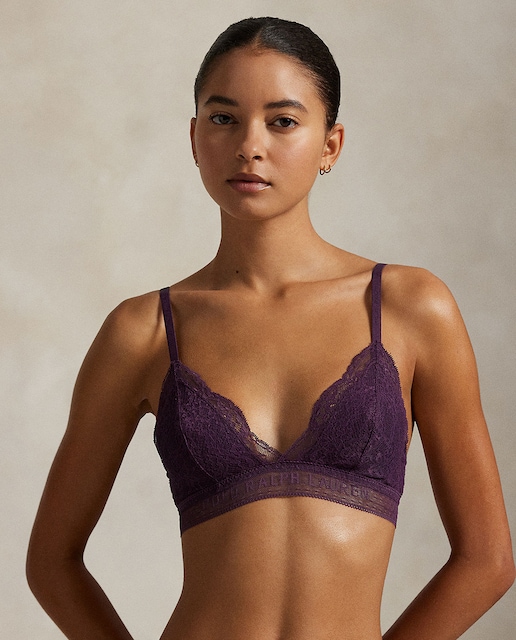 Sujetador mujer triangulo morado