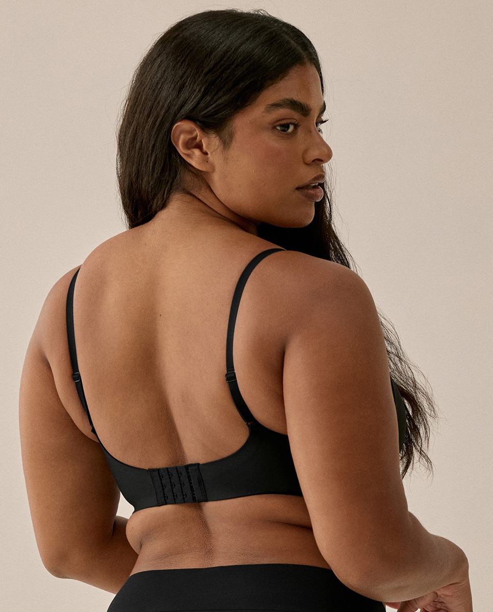 Sujetador sin aro escote profundo - Naturana - Negro Negro-2
