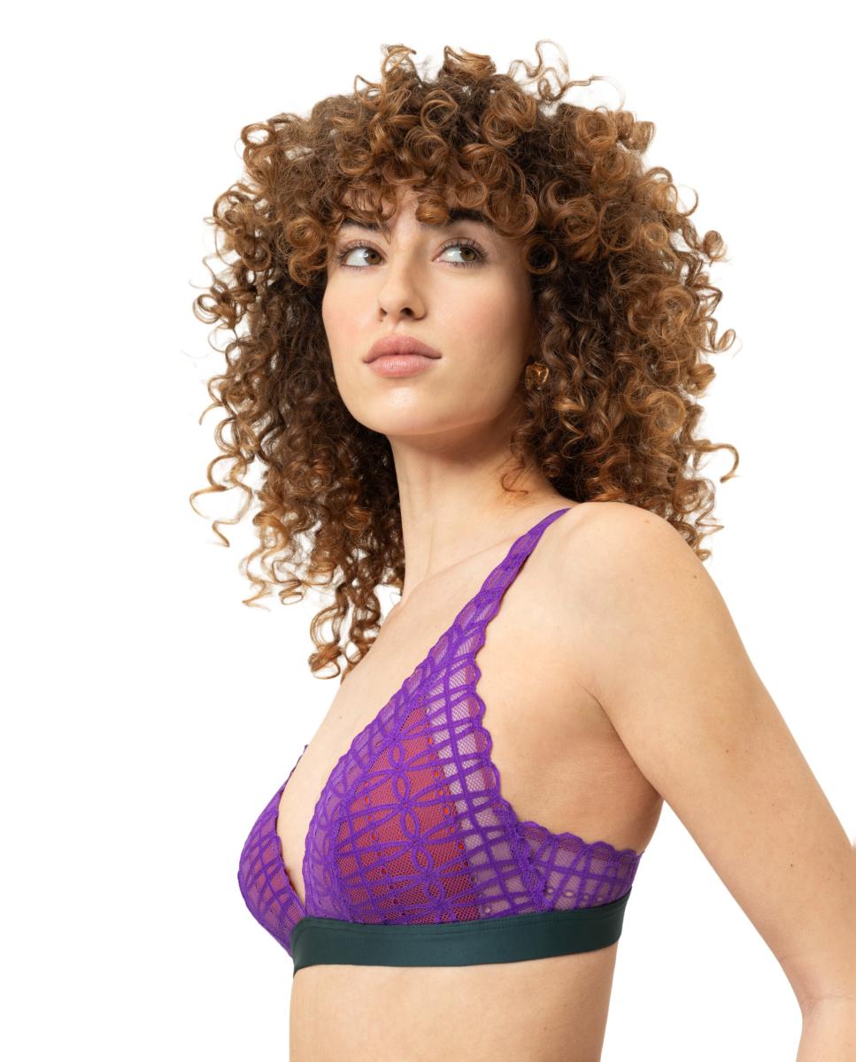 Sujetador triangular sin aro - Mey - Morado Morado-3