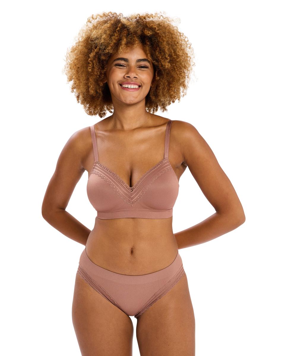 Sujetador top sin aro sin costuras - Sans Complexe - Marrón claro Marrón claro-3