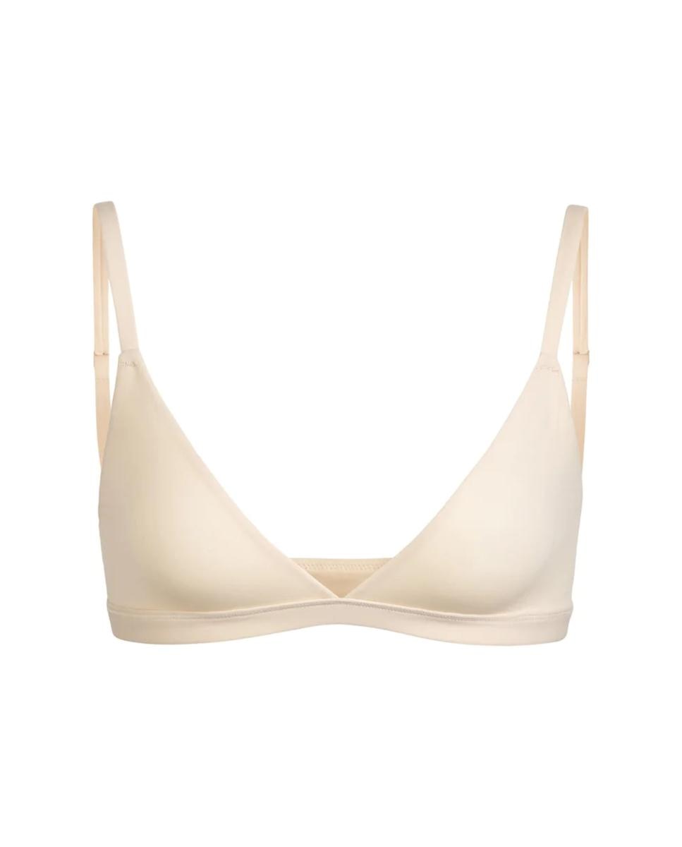 Bralette sem Aros e Design Triangular Bege-3