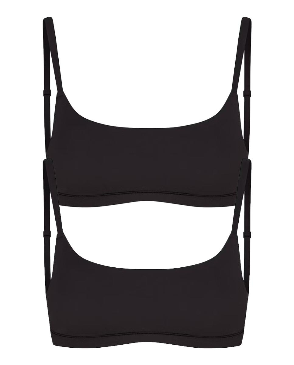 Pack de bralettes cruzado - Skims - Negro Negro-3