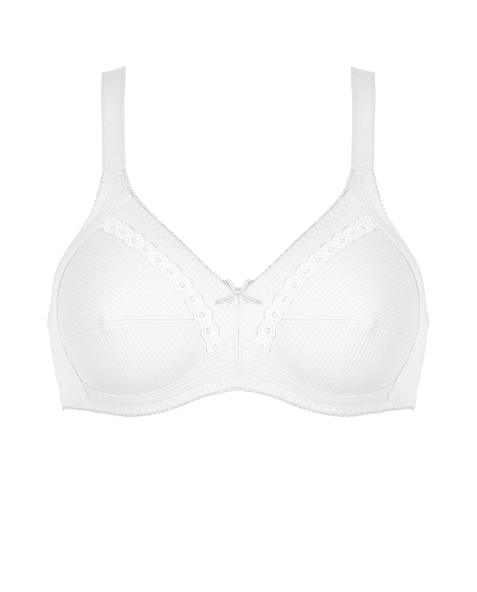 Sujetador 100% Algodon Sin Aro - Naturana - Blanco Blanco-1