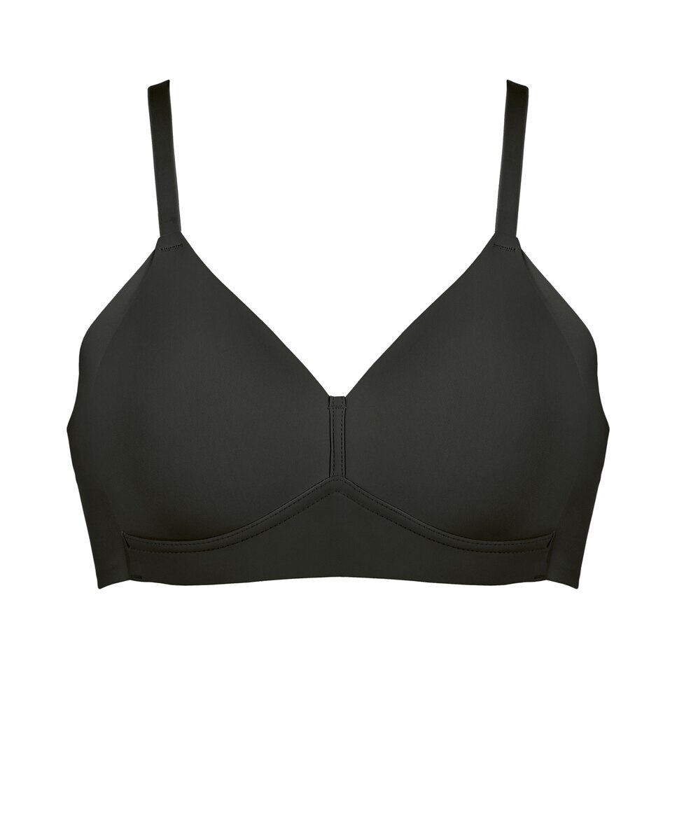 Sujetador Copa Preformada Sin Aro Laterales Altos Y Anchos - Naturana - Negro Negro-5