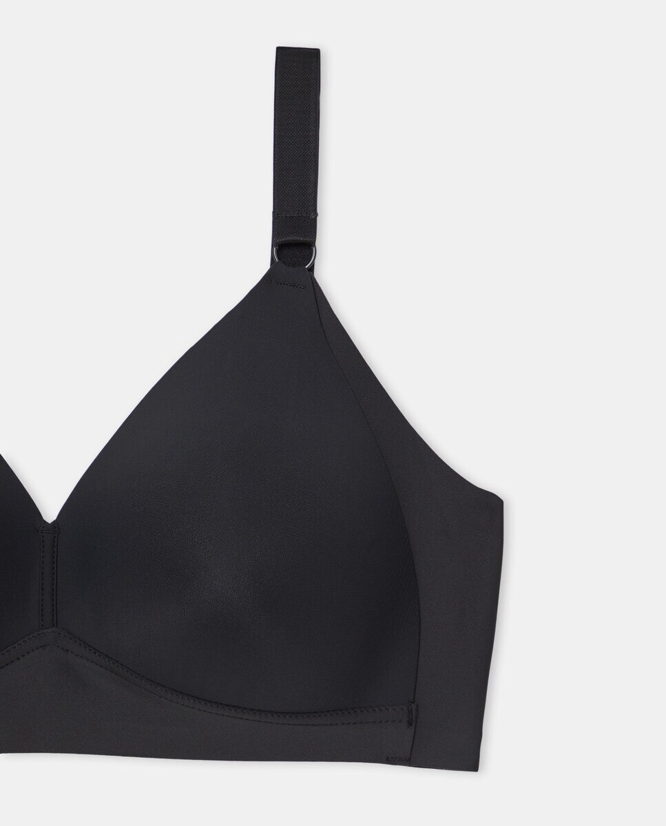 Sujetador Copa Preformada Sin Aro Laterales Altos Y Anchos - Naturana - Negro Negro-6