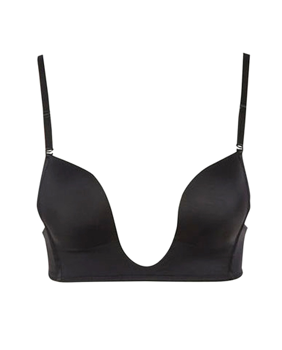 Soutien V-Bra Collection MAGIC Bodyfashion tipo top sem aro com decote largo Preto-4