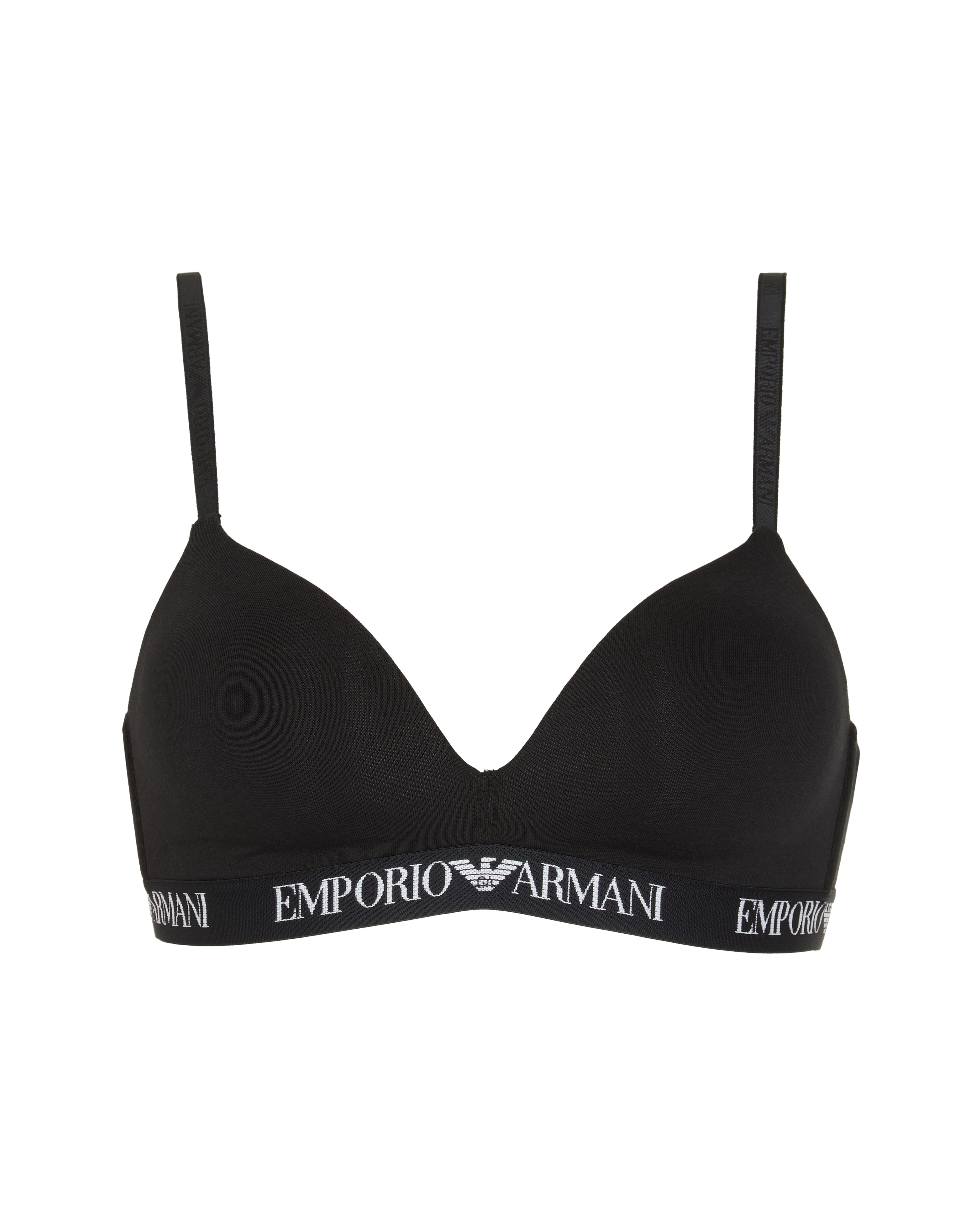 Soutien Triangular Básico de Copa Moldada e sem Aro "Essential Cotton" Preto-3