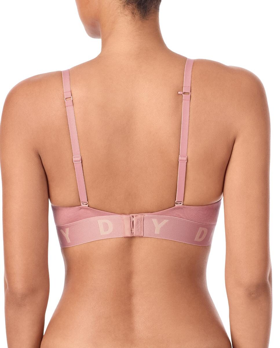 Soutien de algodão sem aro e com logótipo Rosa-claro-2