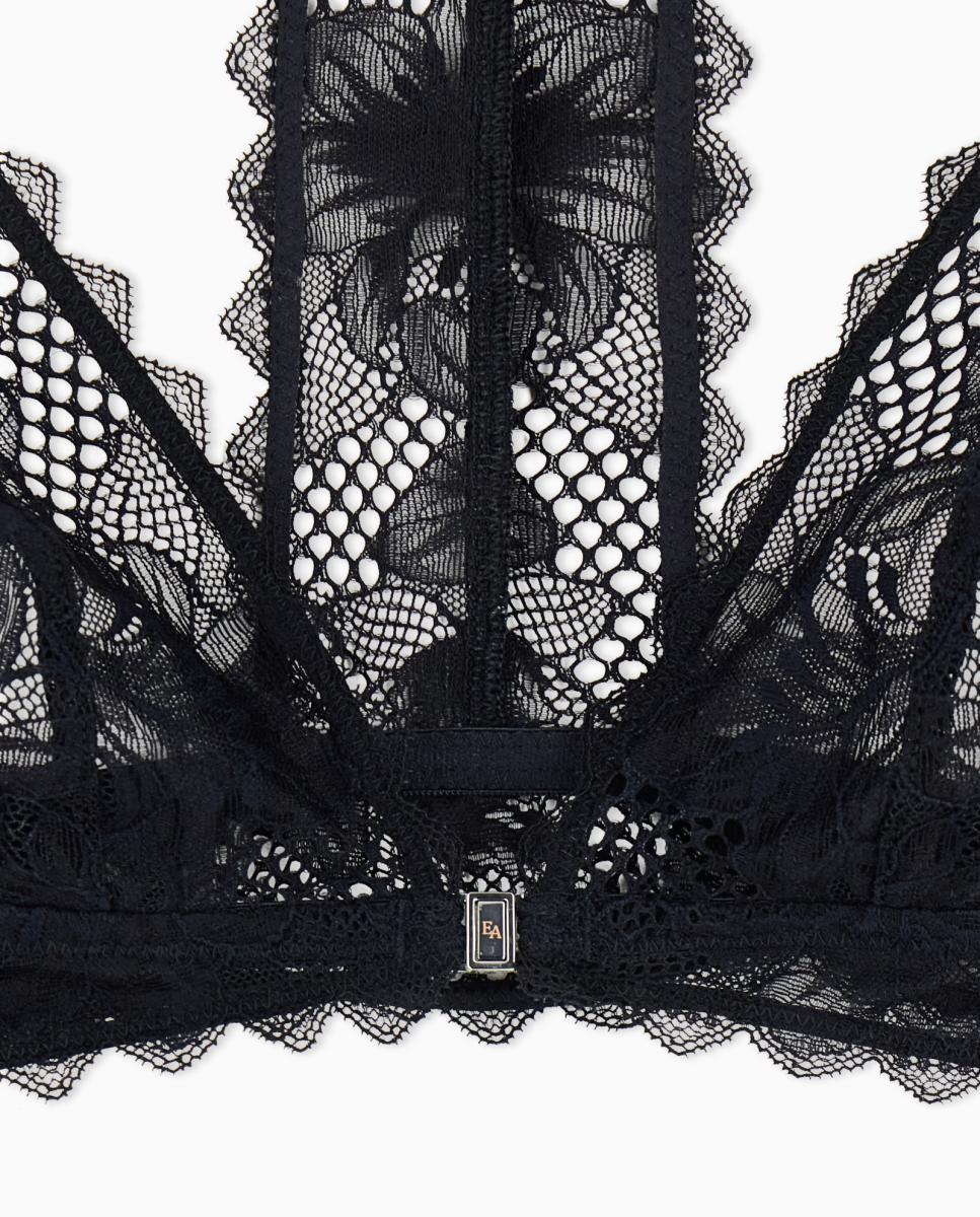 Conjunto de Renda Floral "Eternal Lace" Preto-4