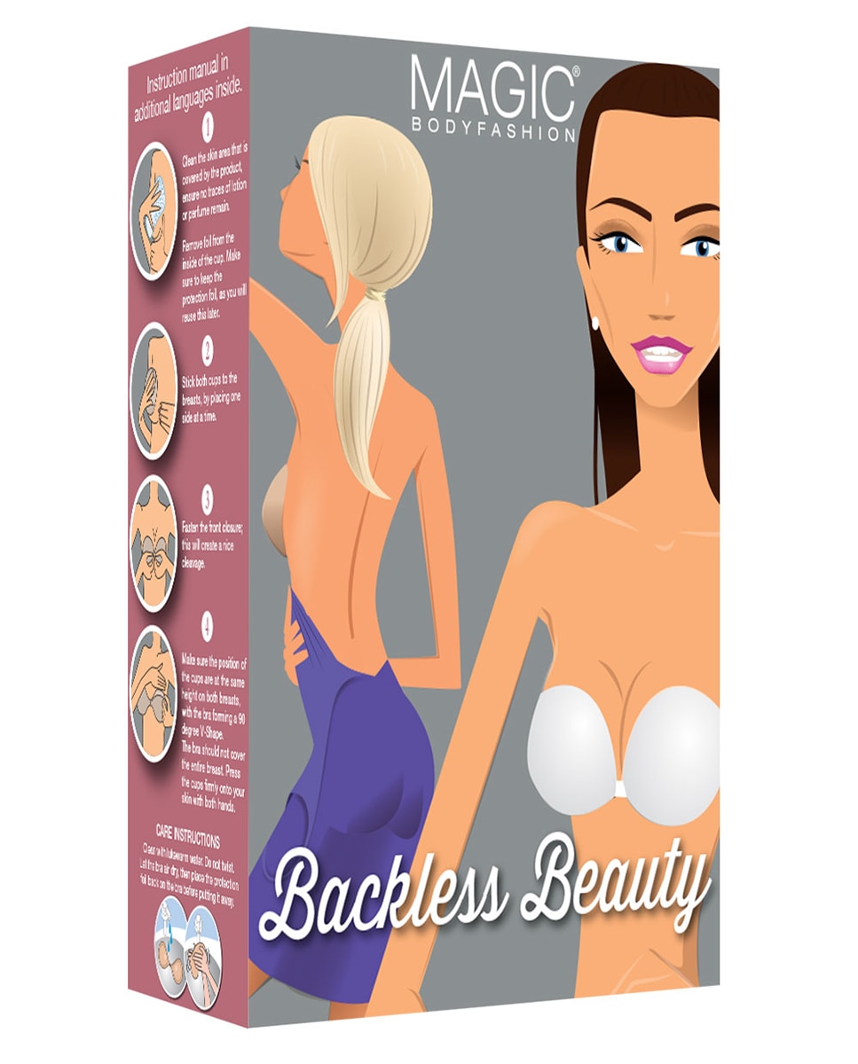 Copas Backless Beauty Bras MAGIC Bodyfashion com adesivo e fecho à frente Preto-5