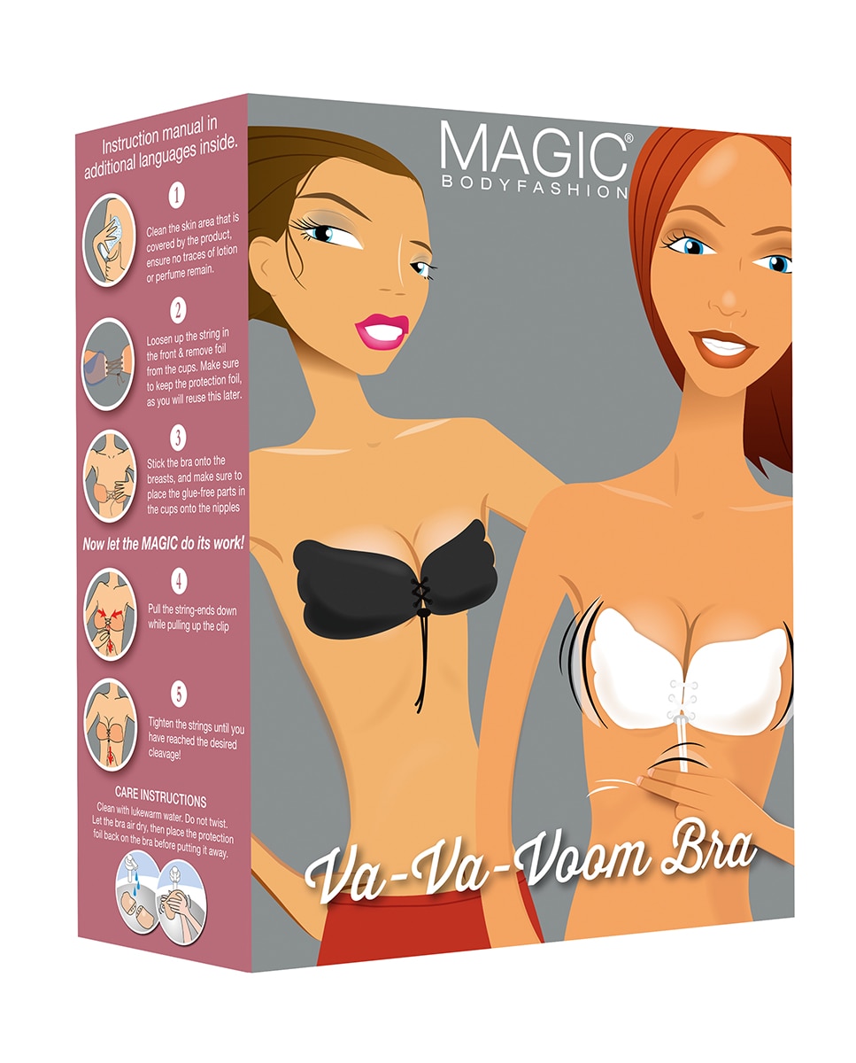 Soutien Backless Va-Va-Voom Bra MAGIC BodyFashion adesivo sem aro Marfim-4