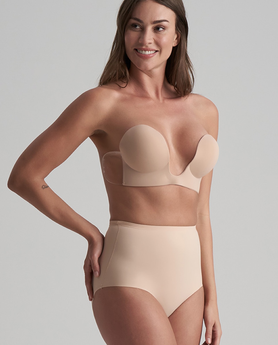 Soutien Bandeau Adesivo sem Costas e sem Aros Bege-5