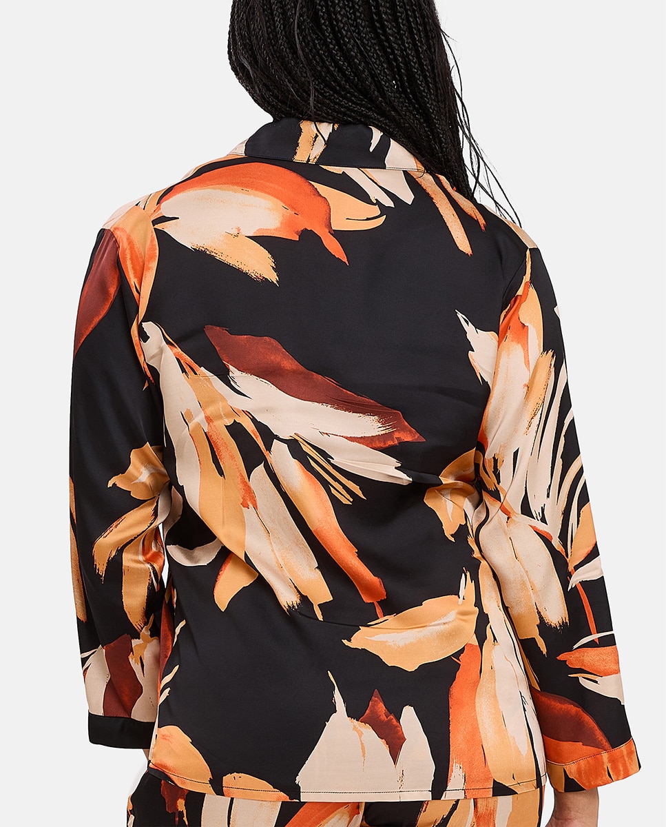 Camisa Aberta de Viscose Multicolor-2