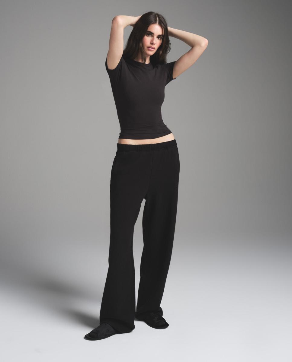 Pantalón recto casual - Skims - Negro Negro-1
