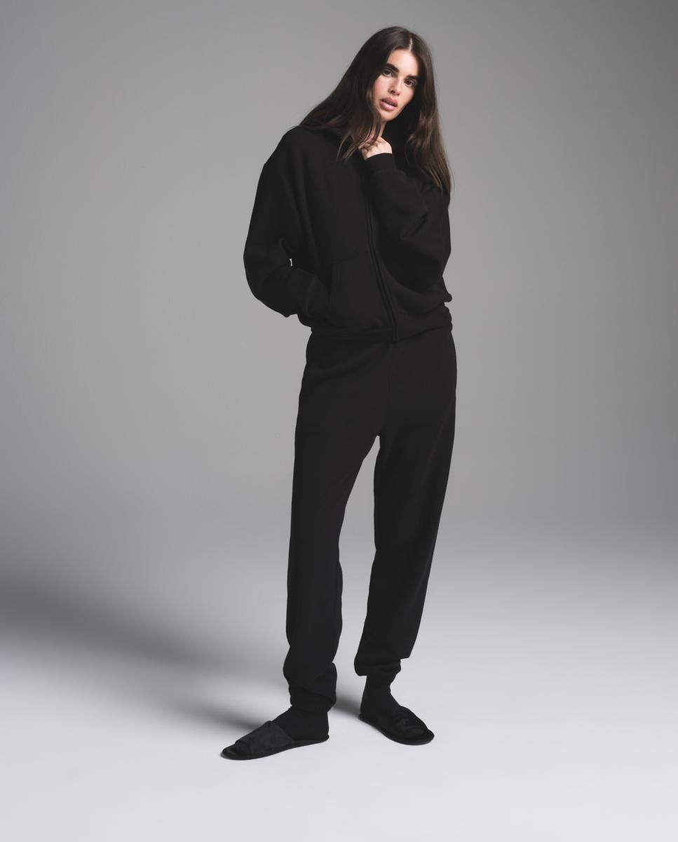 Sudadera con cremallera y capucha, cálida y versátil. - Skims - Negro Negro-2