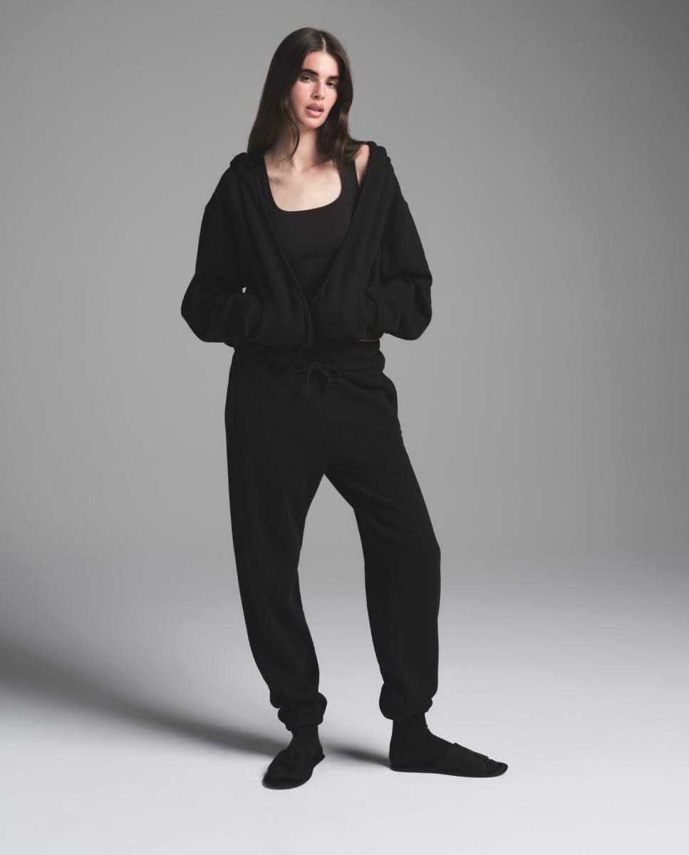 Sudadera con cremallera y capucha, cálida y versátil. - Skims - Negro Negro-5